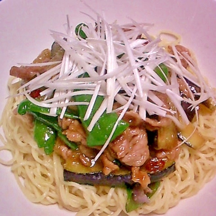 中華麺の茄子ピーマンと豚肉の甘辛炒め載せ レシピ 作り方 By 桜39桜39 楽天レシピ 中華麺の茄子ピーマンと豚肉の甘辛炒め載せ レシピ 作り方 By 桜39桜39 楽天レシピ